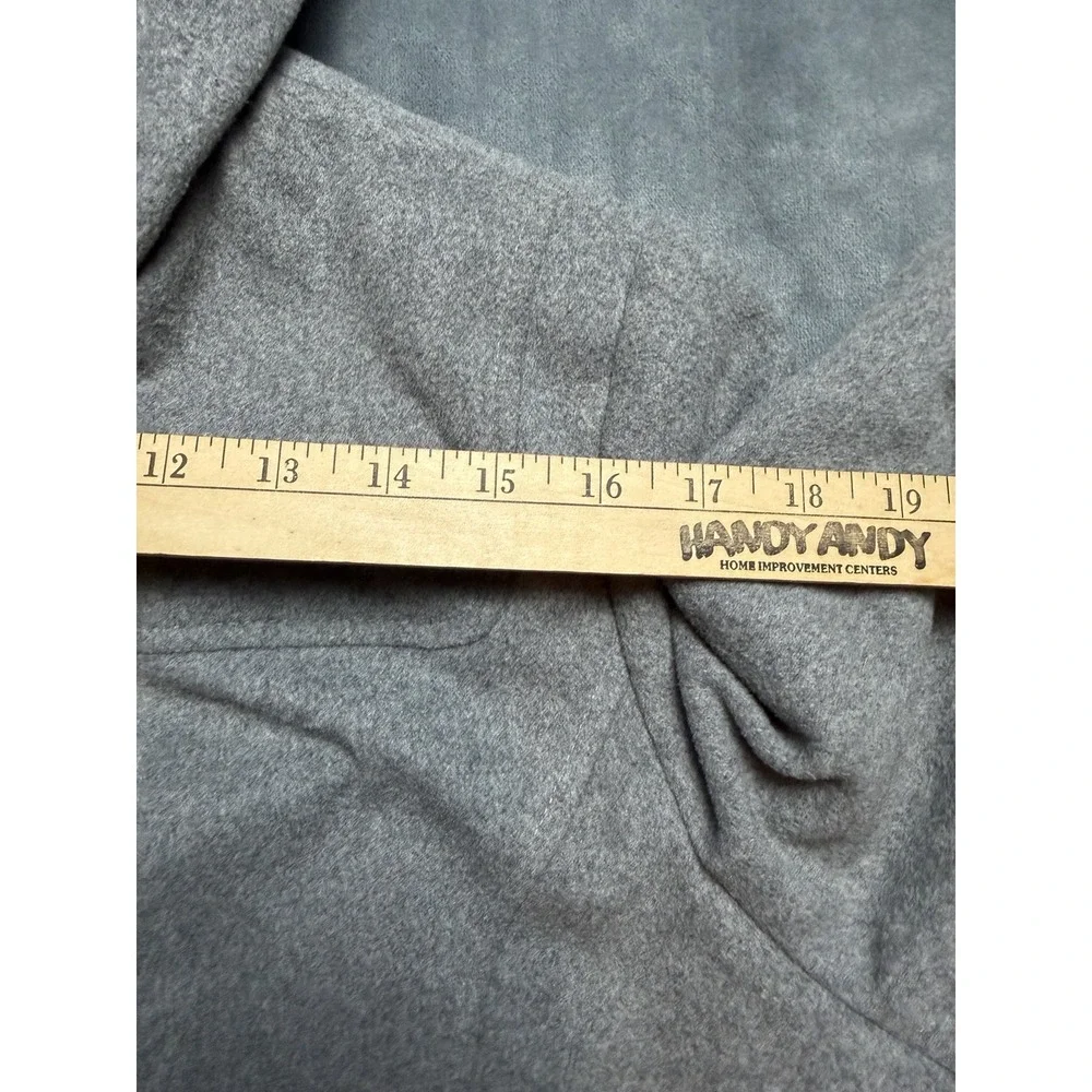 LL Bean Maine Womens Coat XL Gray Wool Blend Toggle Button Duffle